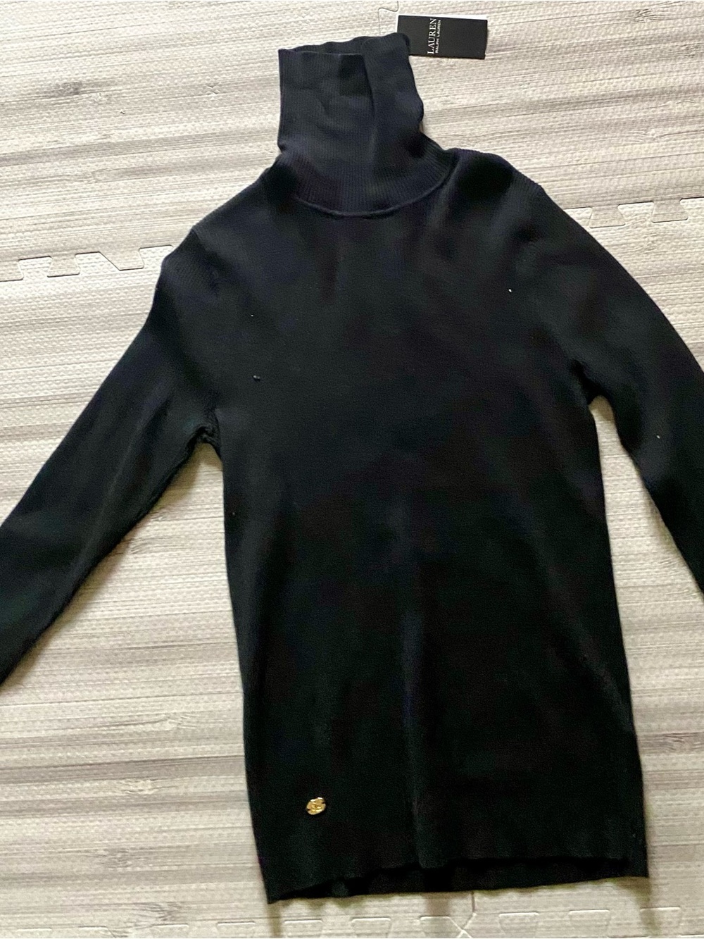 Ralph Lauren Black Knit Garment with Brand Tag